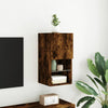 tv-bord med LED-lys 30,5x30x60 cm røget egetræsfarve