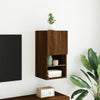 tv-bord med LED-lys 30,5x30x60 cm brun egetræsfarve