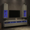 tv-borde 2 stk. med LED-lys 30,5x30x102 cm hvid