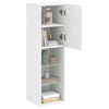 tv-borde 2 stk. med LED-lys 30,5x30x102 cm hvid