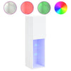 tv-borde 2 stk. med LED-lys 30,5x30x102 cm hvid