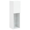 tv-borde 2 stk. med LED-lys 30,5x30x102 cm hvid