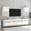 tv-bord med LED-lys 40,5x30x60 cm hvid