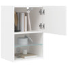 tv-bord med LED-lys 40,5x30x60 cm hvid