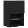 tv-bord med LED-lys 40,5x30x60 cm sort