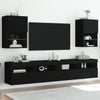 4vidaXL tv-borde med LED-lys 2 stk. 40,5x30x60 cm sort