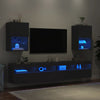 4vidaXL tv-borde med LED-lys 2 stk. 40,5x30x60 cm sort