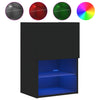 4vidaXL tv-borde med LED-lys 2 stk. 40,5x30x60 cm sort