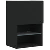 4vidaXL tv-borde med LED-lys 2 stk. 40,5x30x60 cm sort