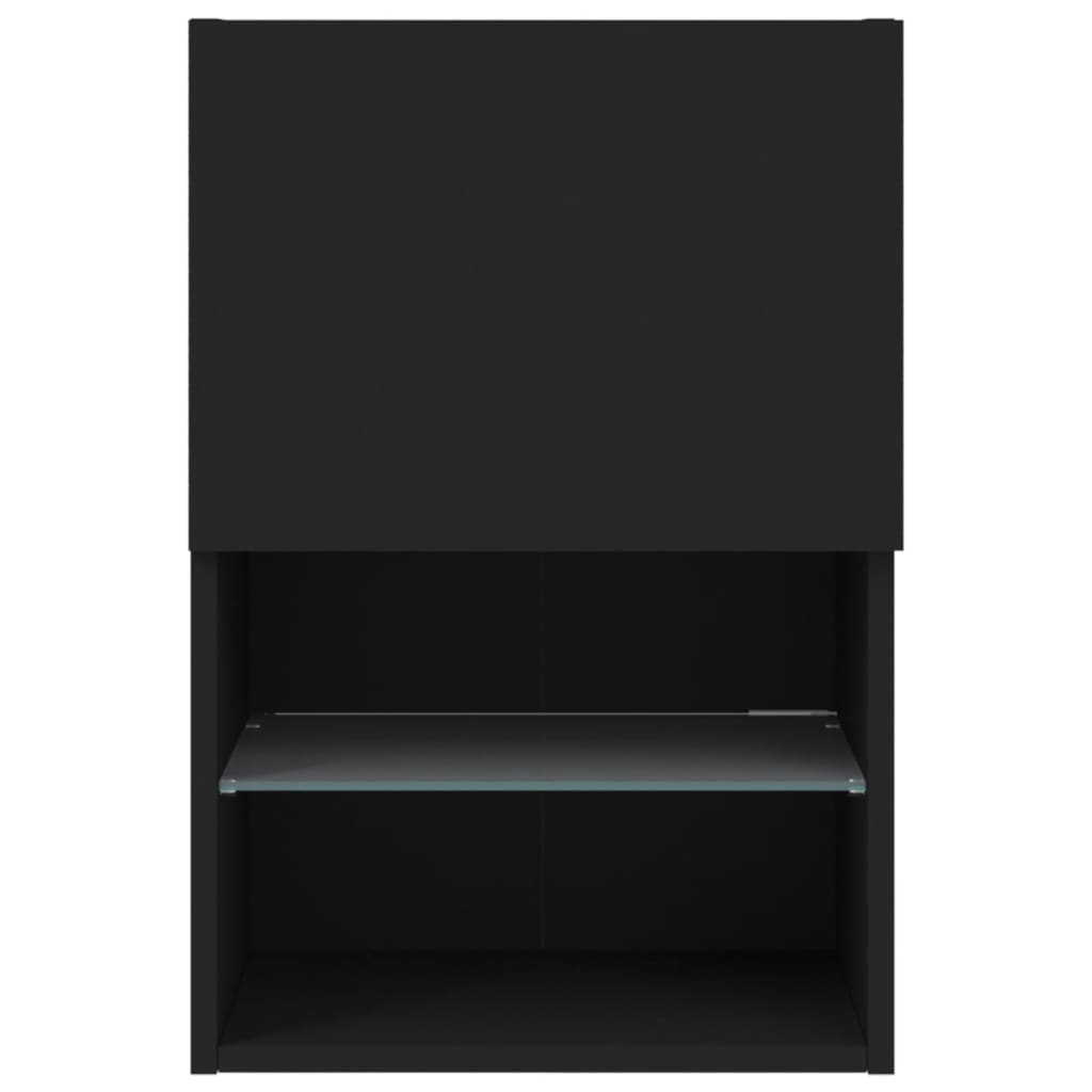 4vidaXL tv-borde med LED-lys 2 stk. 40,5x30x60 cm sort
