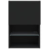 4vidaXL tv-borde med LED-lys 2 stk. 40,5x30x60 cm sort