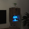 tv-bord med LED-lys 40,5x30x60 cm røget egetræsfarve