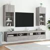 tv-bord med LED-lys 40,5x30x90 cm grå sonoma-eg