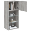 tv-borde 2 stk. med LED-lys 40,5x30x90 cm grå sonoma-eg