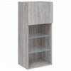tv-borde 2 stk. med LED-lys 40,5x30x90 cm grå sonoma-eg