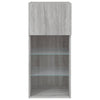 tv-borde 2 stk. med LED-lys 40,5x30x90 cm grå sonoma-eg