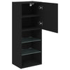 tv-bord med LED-lys 40,5x30x102 cm sort