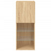 tv-bord med LED-lys 40,5x30x102 cm sonoma-eg