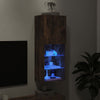 tv-bord med LED-lys 40,5x30x102 cm røget egetræsfarve