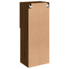 tv-bord med LED-lys 40,5x30x102 cm brun egetræsfarve