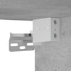 sengebord med LED-lys væghængt betongrå