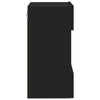 væghængte tv-borde 2 stk. med LED-lys 40x30x60,5 cm sort