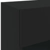 væghængte tv-borde 2 stk. med LED-lys 40x30x60,5 cm sort