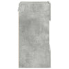 væghængte skabe til TV 2 stk. med LED-lys 40x30x60,5 cm betongrå