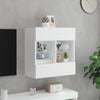 væghængt tv-bord med LED-lys 58,5x30x60,5 cm hvid