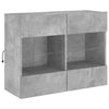 væghængt tv-bord med LED-lys 78,5x30x60,5 cm betongrå