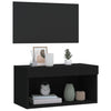 tv-bord 60x30x30 cm med LED-lys sort