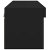 tv-bord 60x30x30 cm med LED-lys sort