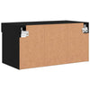 tv-bord 60x30x30 cm med LED-lys sort