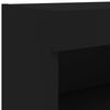 tv-bord 60x30x30 cm med LED-lys sort