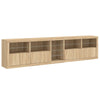skænk med LED-lys 283x37x67 cm sonoma-eg