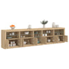skænk med LED-lys 283x37x67 cm sonoma-eg