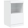 skænk med LED-lys 123x37x67 cm hvid