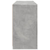 skænk med LED-lys 123x37x67 cm betongrå