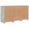 skænk med LED-lys 123x37x67 cm betongrå