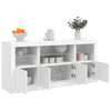 skænk med LED-lys 142,5x37x67 cm hvid
