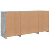 skænk med LED-lys 142,5x37x67 cm betongrå