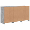 skænk med LED-lys 123x37x67 cm betongrå