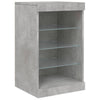 skænk med LED-lys 123x37x67 cm betongrå