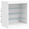 skænk med LED-lys 142,5x37x67 cm hvid