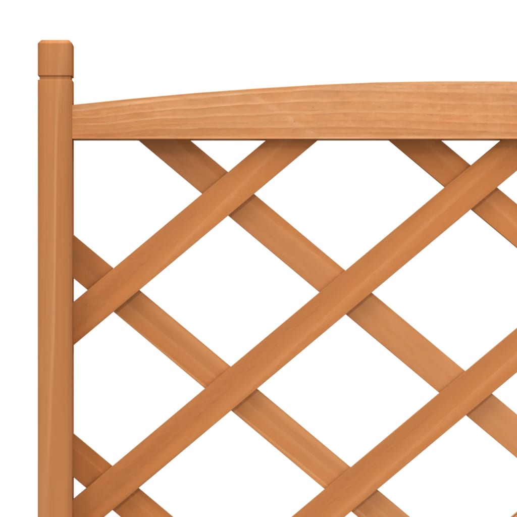 plantekasse med espalier og hjul massivt fyrretræ brun