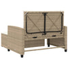 2-personers havesofa med hynder polyrattan beige