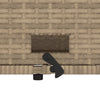2-personers havesofa med hynder polyrattan beige