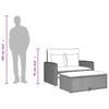 2-personers havesofa med hynder polyrattan beige