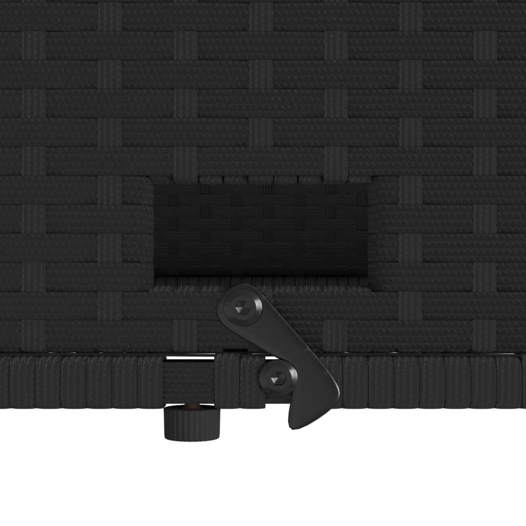 2-personers havesofa med hynder polyrattan og akacietræ sort