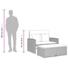 2-personers havesofa med hynder polyrattan og akacietræ beige